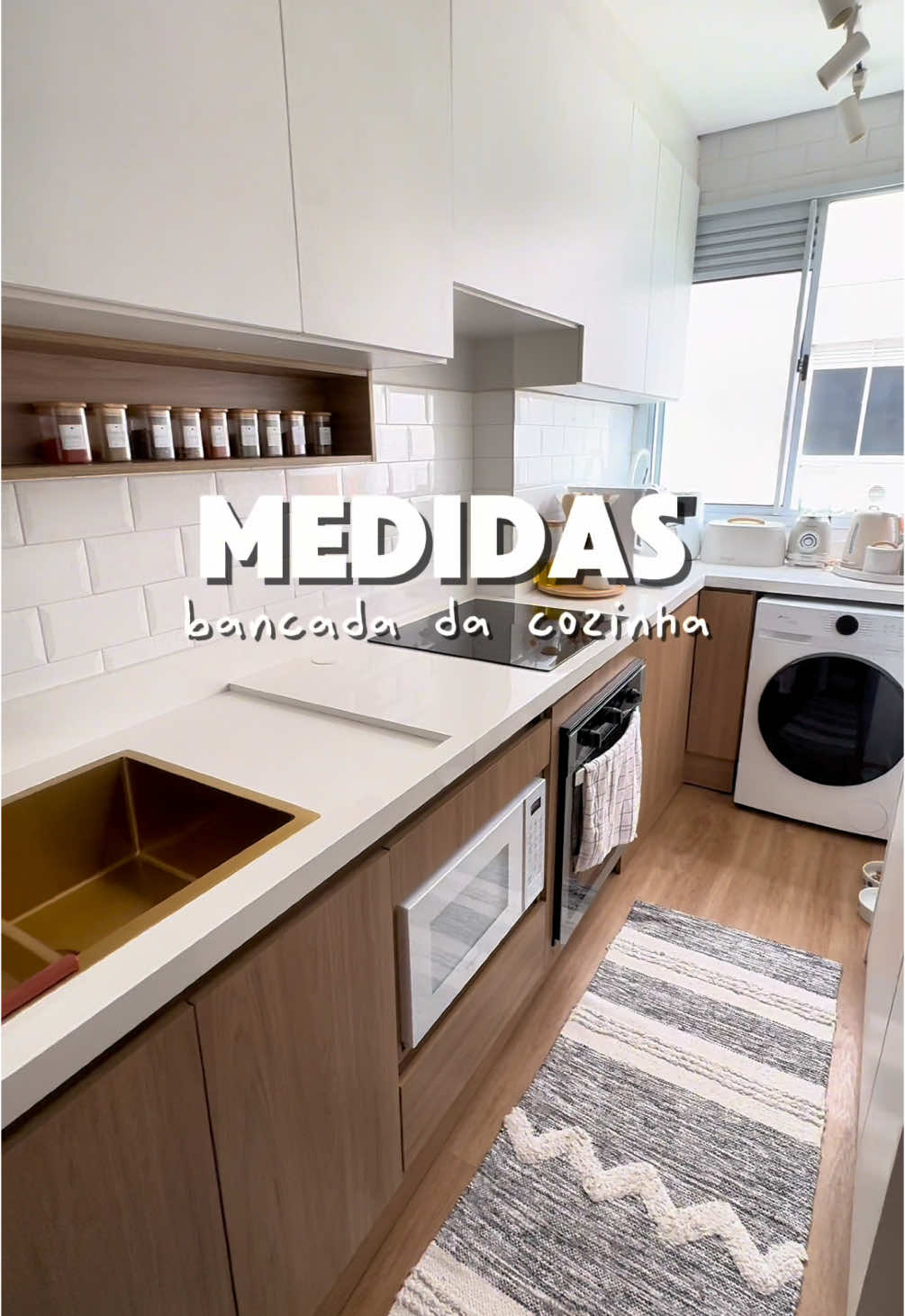 Medidas atualizadas da bancada da cozinha após a última reforma!  Se gostou me conta aqui nos comentários 🤍#cozinha #decor #decoracion 