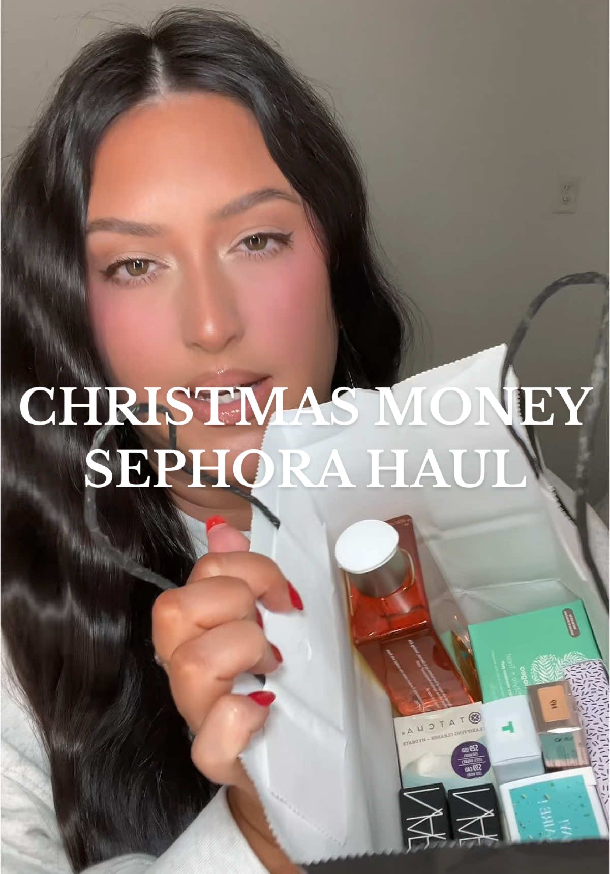 You know damn well where my Christmas money went.. lets get into a @sephora haul 🫶🏼  @Moroccanoil @Briogeo @NARS Cosmetics @Tatcha @TOPICALS @PeaceOutSkincare #newmakeup #christmashaul #makeuphaul #sephorahaul 