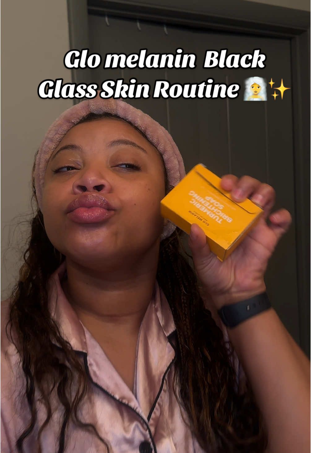 black girl glass skin routine ✨ @✨ Glo Melanin ✨ 💛🧖‍♀️ #glassskin #brighterskin #glomelanin #skinroutine #brighterskin #BlackTikTok #skincare #tumericsoap #foryou #fypシ 