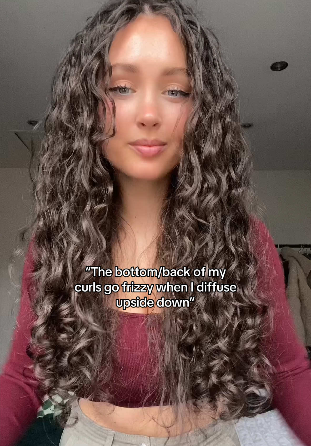 Fixing the frizzy curls at the bottom/back of my head