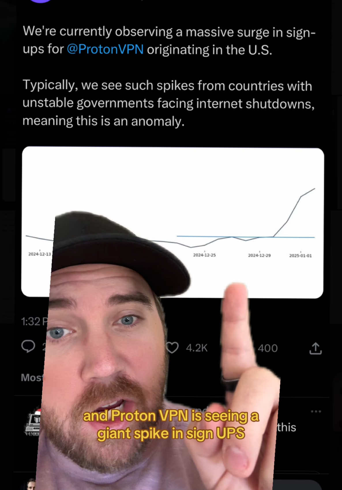 What could possibly cause this giant spike in VPN signups in 2025?! 🌽