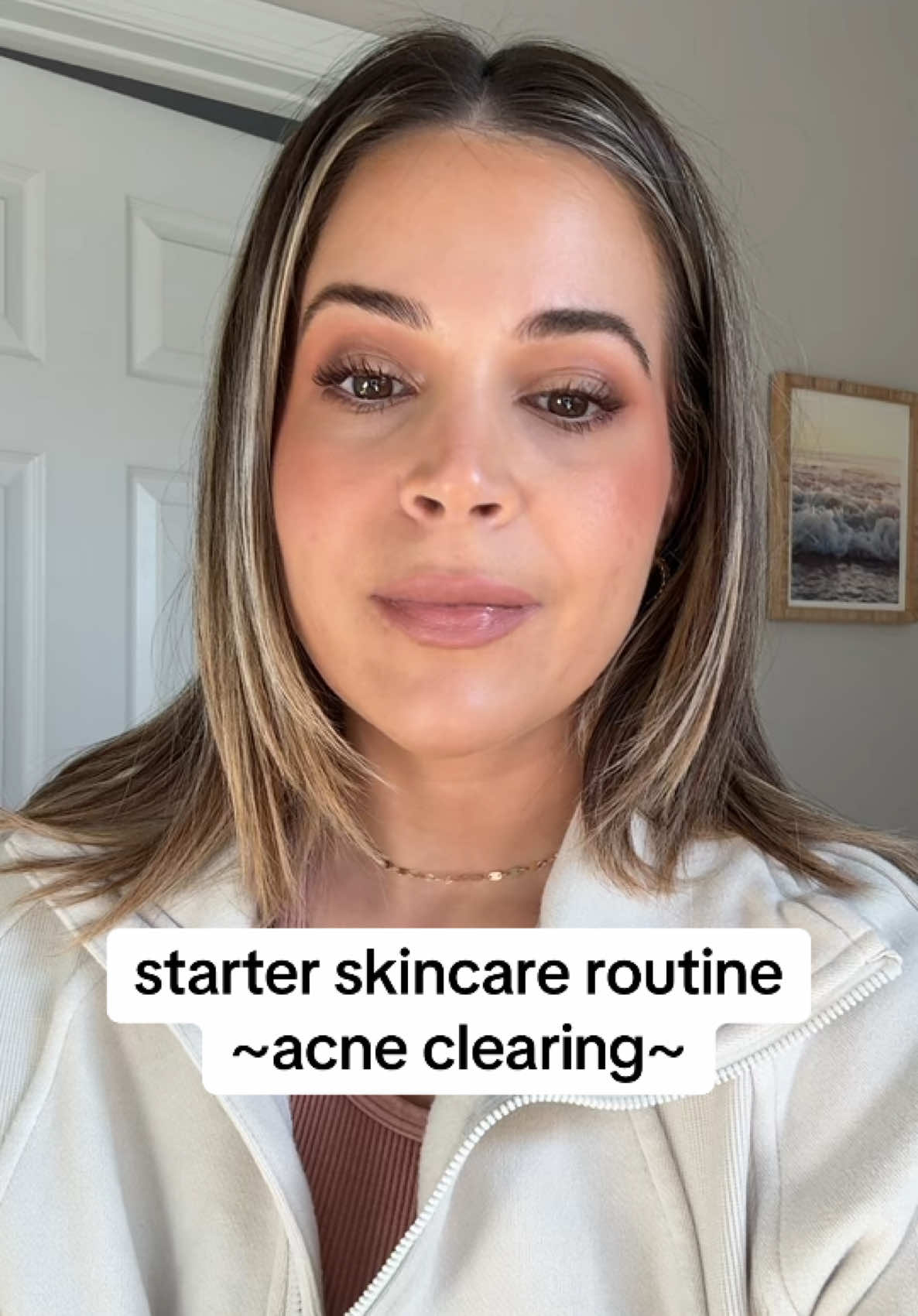 Starter skincare routine - acne clearing products. These are the products that most closely mimic the higher end/medical grade versions I have found success with and/or are products I currently do use in my routine to find my acne clearing. The keys to fighting acne are: —supporting your skin barrier —clarifying/treating the clogged pores Give this routine a solid 3-4 weeks to see results. Some dryness may occur from the BP but that’s normal and should subside. When you’re ready for phase II, we can discuss more actives like my favorite acids and retinols.🫶🏼 All of these are in my shopmy for getting started quick! #starterskincareroutine #starterskincare #acneproneskincareroutine #skincareroutineacne #acnehealingtips #greenscreen 