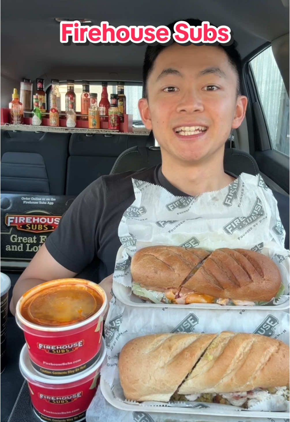 #ad Trying the Hot Sauce Bar from @Firehouse Subs 🔥 There are a total of 13 different sauces ranging from mild to hot 🥵 Which sauce would you want to try with your subs? 👀 #firehousesubs #food #Foodie #foodreview #sandwich #mukbang #asmr #spicy #spicyfood #eating #tastetest #restaurant