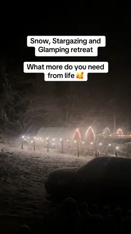 Snow, Stargazing and Glamping retreat  What more do you need from life 🥰 #traveltok #glamping #elanvalley #holiday #hottubtiktoks #glampinglife 
