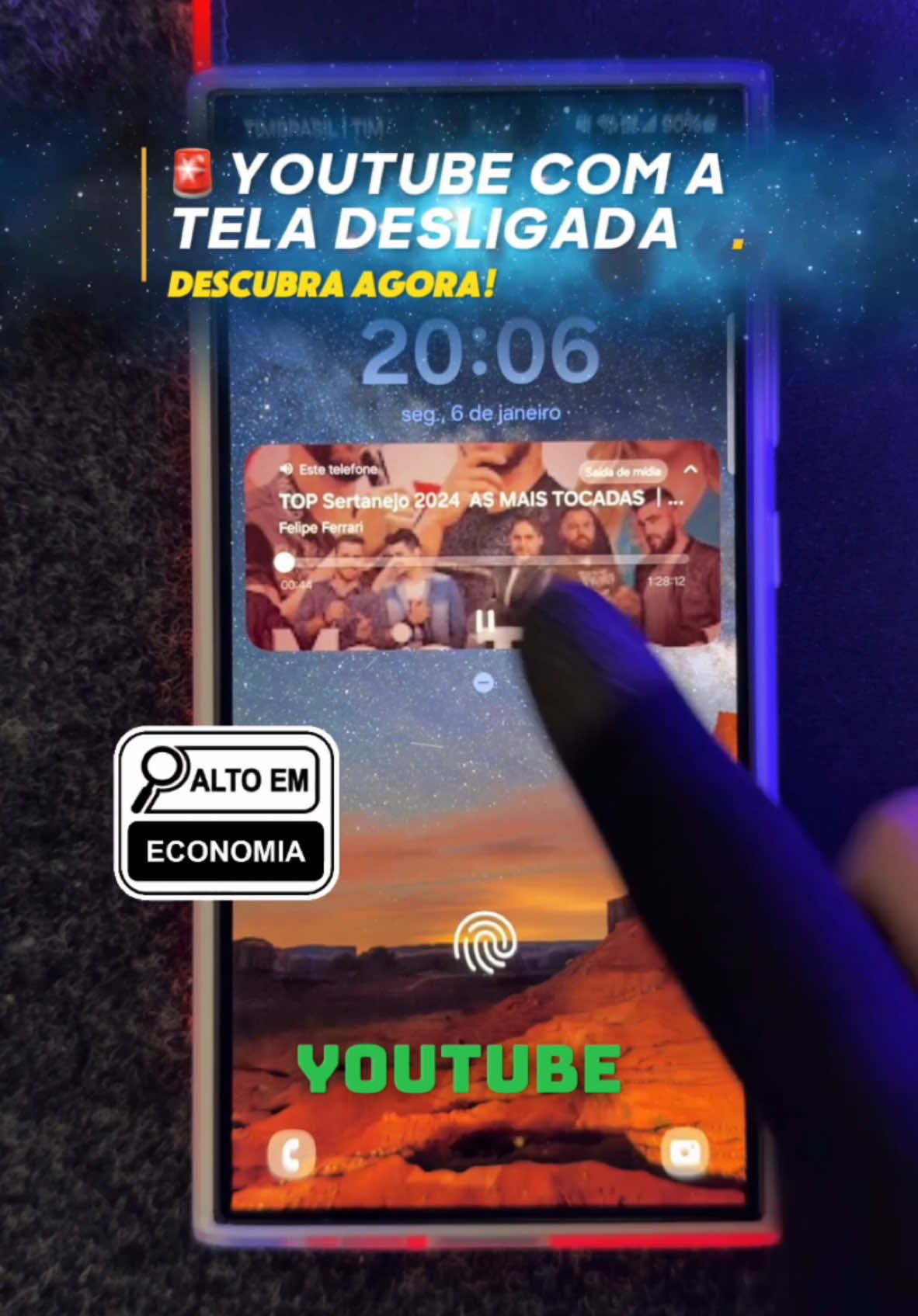 Como ouvir música no YouTube com a tela desligada? Veja o vídeo e aprenda. 🥹✨