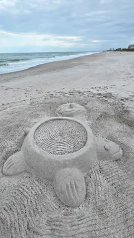 Turtle sand box, made from sand... #sandcastle #sandsculpture #sand #satisfying #asmr #sandasmr #sandbox #oddlysatisfying 