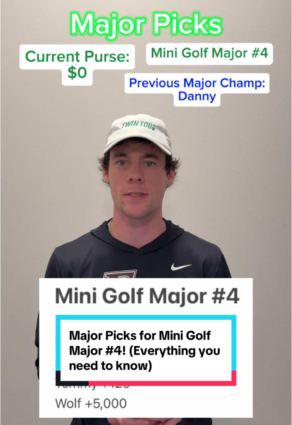 Major Picks for Mini Golf Major #4! Thank you to everyone who contributes to this Major’s Purse! Comment who you think is going to win. 36 holes Top 3 and ties make it to Round 2 #golf #minigolf #minigolfing #puttputt #puttputtgolf #major #season4 #viral #popstroke #golftiktok #golftok #golfer #foryoupage #fyp @Twin Tour Golf @The Food Guy @PopStroke 