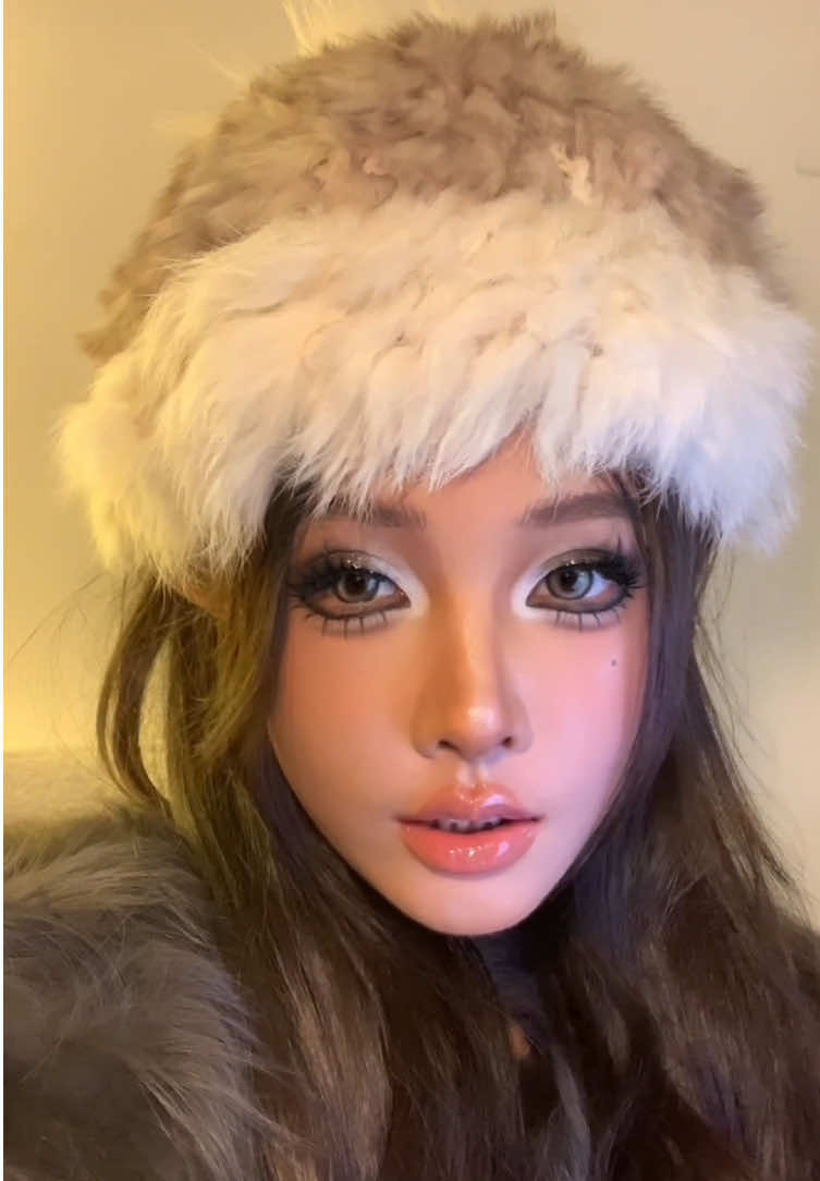 Slavic doll + Gyaru makeup 🤎.                Cr: baobaobaby6 #makeuptutorial  #tutorial #makeup #russiandoll #gyaru 