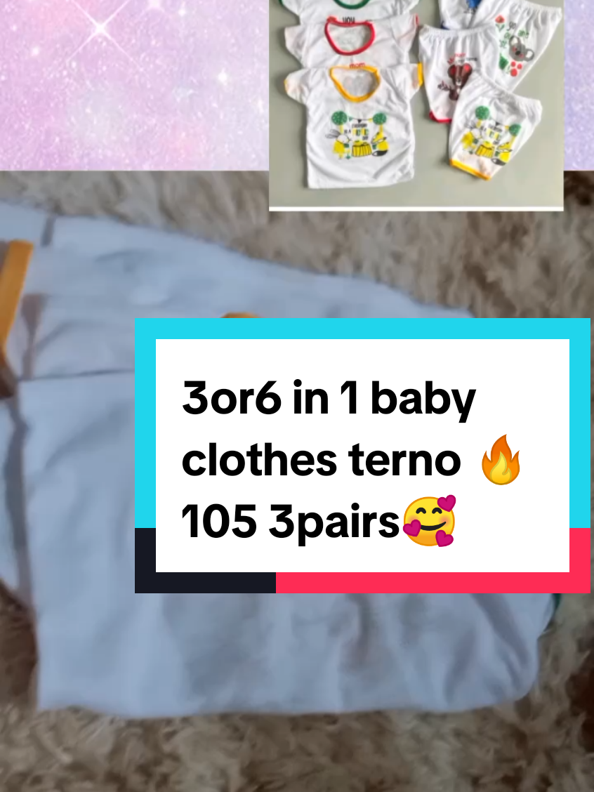 3 or 6in 1 baby clothes terno #baby #babyclothes #babykids #affiliate #affiliatetiktok #highlight 