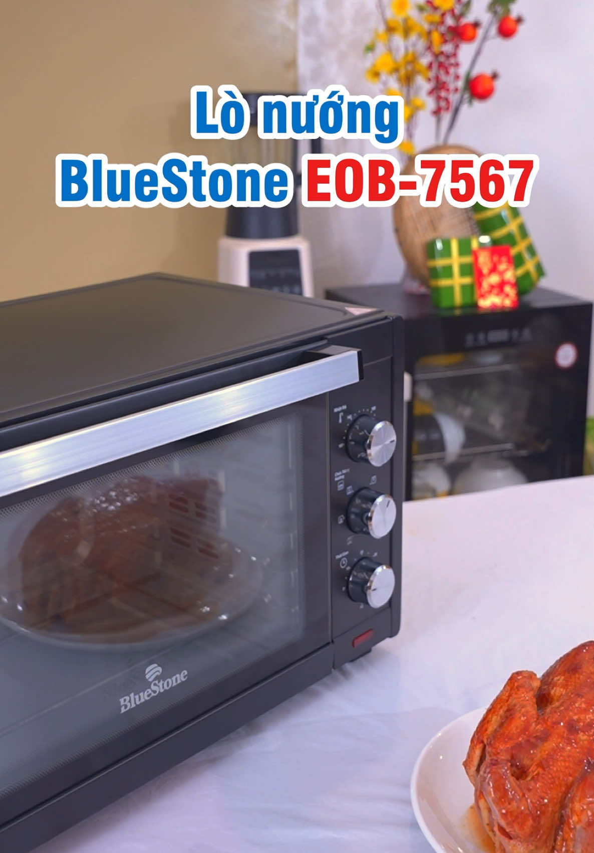 Tết này, làm đồ nướng tại nhà chỉ là chuyện nhỏ vì đã có Lò nướng BlueStone EOB-7567 công suất và dung tích lớn, đa chế độ, cân tất mọi món ngon 🧧🧧 #bluestone #viecnhalasechia #mangxuanvaobep #lonuong 