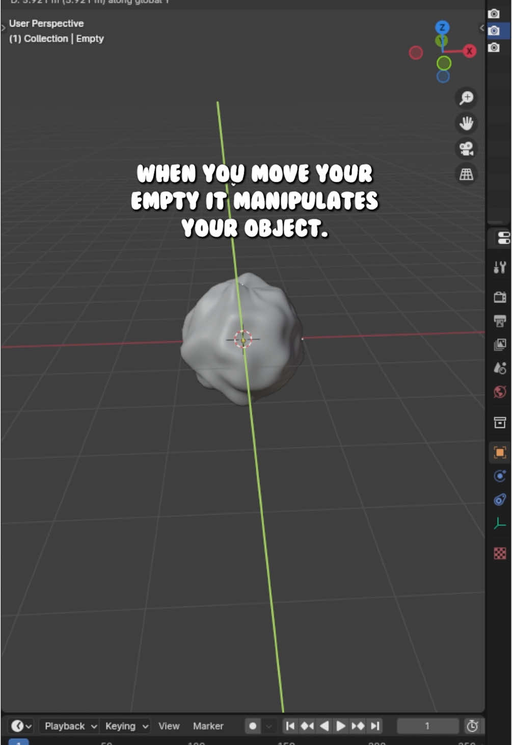 Blender 3d | Stutter Effect using Empty 😤🌎🧩 #blender3d #blenderanimation #blenderart #b3d #blenderartist #blendercommunity #3d #fyp 