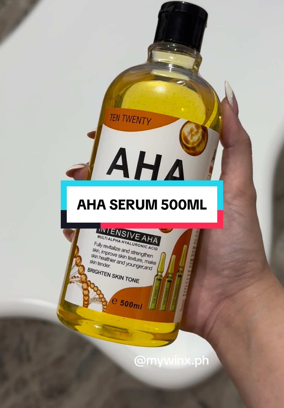 Sobrang sulit ang dami ng AHA Serum 500ml na 💓 #ahaserum #aha #skincare #cosmetics #whitening #antiaging 