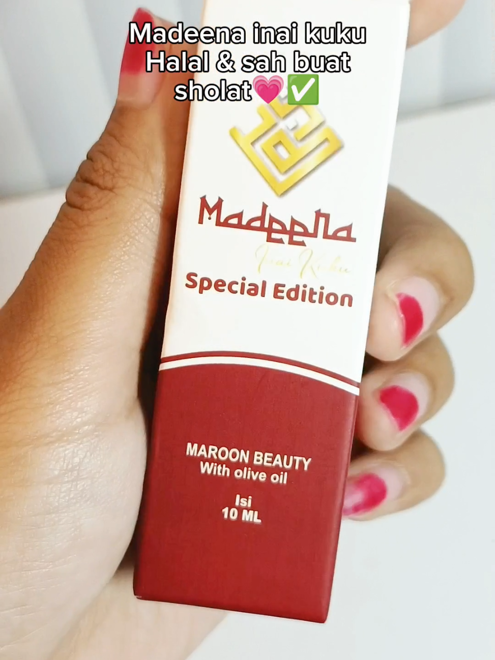 10ribuan warna maroonnya pekat bgt 💅 #henna #inaikuku #hennamaroon #fyp #hennahalal 