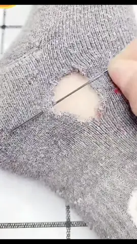 Repairing holes in socks through sewing is a practical skill that can extend the life of your footwear. The traditional method for this repair is called darning, which involves weaving thread over the hole to create a new fabric.  #sewing #sewingtiktok #handicraft #tutorial #videoviral #fyp #ideas #viral_video 
