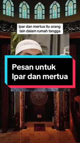 Mohon dipahami ya, sebagai ipar dan mertua, jangan sampai jadi orang ke-3 dalam hubungan rumah tangga. #fyp #dakwah #nasihatpernikahan #nasihatislami #suamiistribahagia #rumahtangga #nasihatkehidupan #quotes #ustadzrifkyjafarthalib 