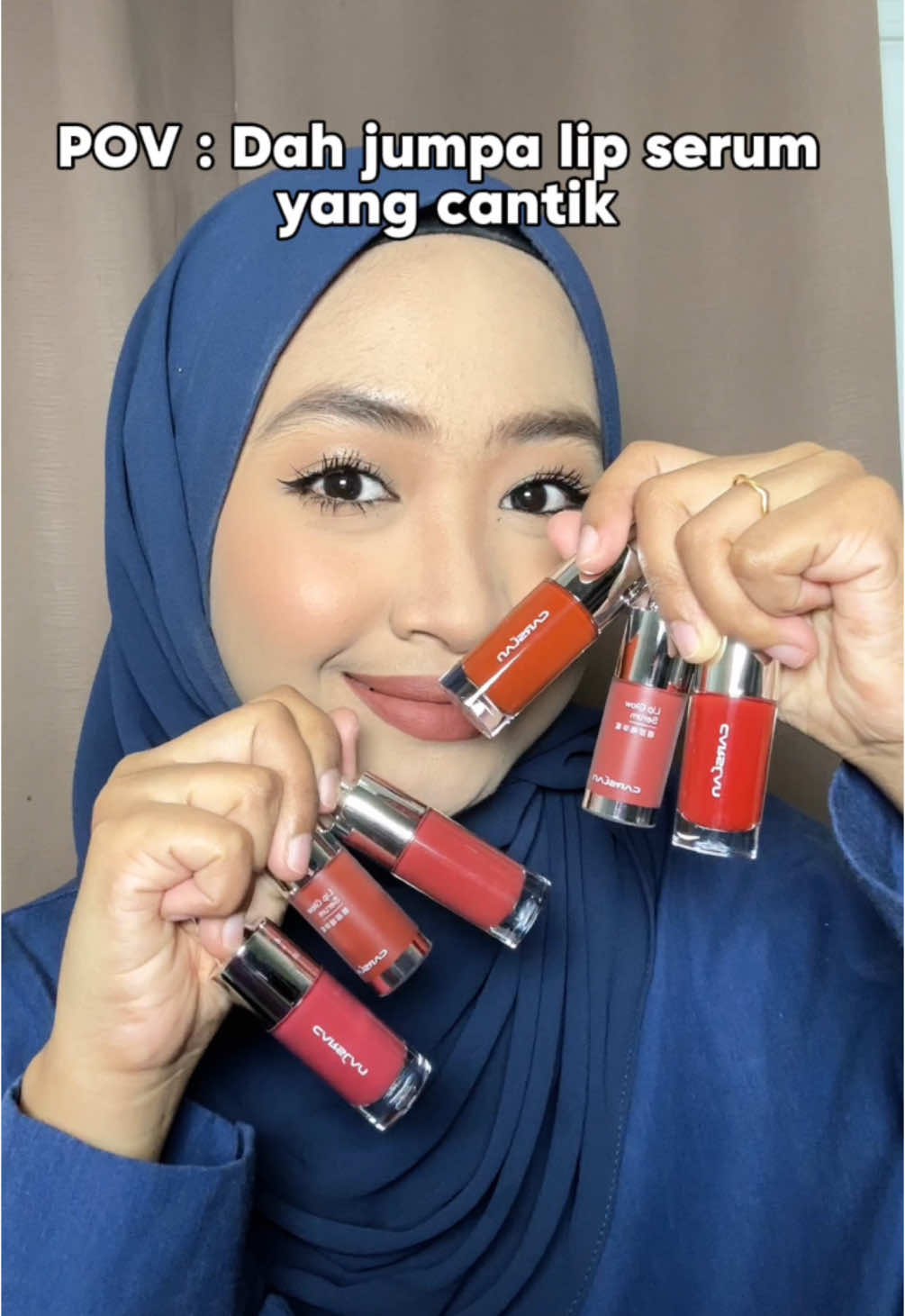 color cantik, ringan pulak tu bila pakai and tak melekit 😍 #carslan #carslanlipserum #carslanmy #makeup #beauty #makeuptutorials #lipserum 