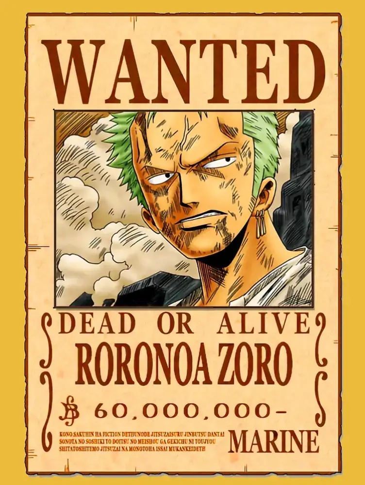 mugiwara Roronoa Zoro, Bounty mugiwara pirates pt2, Roronoa Zoro has Reached 60,000,000, 120,000,000, 320,000,000, and 1,111,000,000 Bounty respectively, these are his Bounty posters #edit #foryou #trending #viral #edits #anime #animeedit #manga #animeedits #zoro #sanji #onepiece #nami #monkeydluffy #usopp #luffy #robin #franky #brook #law #mugiwara #mugiwaranoluffy #strawhat #onepiece