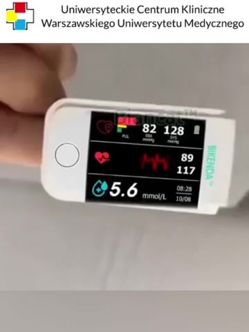 Monitor domowy mierzący poziom glukozy bez nakłuwania.