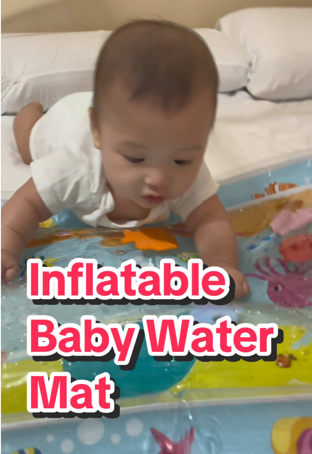 Less iyak at mas nakakatagal na si baby tuwing tummy time dahil dito! #tummytime #newborn #babiesoftiktok #inflatable #watermat #babymusthaves #toys #babytummytimeactivity #tummytimetoy #babytoy #fyp #fypage #fypシviral #firsttimemom #boymom #momreccomendations #affordable 
