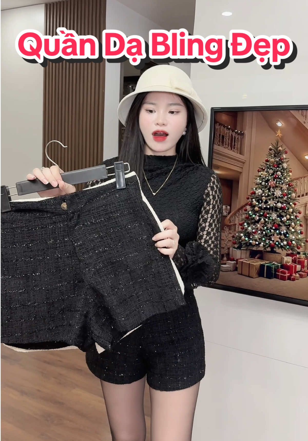 Quần Sooc Dạ Blinh 2 Lớp Phối Nhũ #champhan #champhanreview #châmphan #review #quần #quần_dạ #quansooc #quanshort #quanbling #thoitrang #thoitrangnu #phoidoxinh 