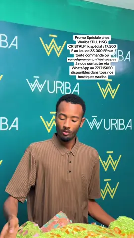 Promo Spéciale chez Wuriba !TILL HKG CRISTALPrix spécial : 17.500 F au lieu de 35.000 FPour toute commande ou renseignement, n'hésitez pas à nous contacter via WhatsApp au 771715050 disponibles dans tous nos boutiques wuriba  **Rond Point YOFF** | 📱 771972020   📍 **Pont Keur Massar** | 📱 771770505   📍 **Sandaga, Pharmacie Gambetta** | 📱 774887979   📍 **Rond-point Case Ba** | 📱 776780303  #wuriba #prince #bazin #hkg