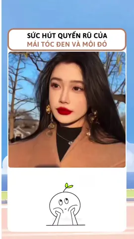 Sức hút quyến rũ của mái tóc đen và đôi môi đỏ #sonmoi #sonmoixinh #sonmoidep #mooekiss #mooekiss_vn #makeup  