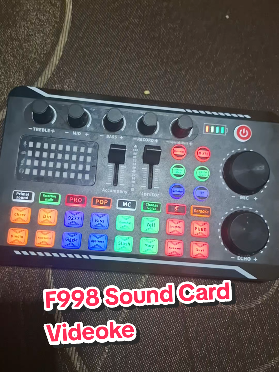 Professional Podcast Mixer F998 Sound Card for Karaoeke Voice Recording and Voice Over Good for Live Stream and Videoke #soundcard  #mixer  #f998soundcard 