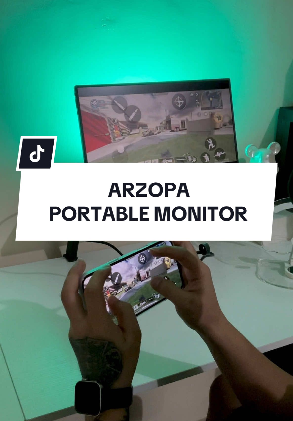 Replying to @愛| ʟᴜᴋᴇ ッ  ARZOPA PORTABLE MONITOR -  PERFECT FOR GAMING 🎮 #portablemonitor #gaming #monitor #fyp 