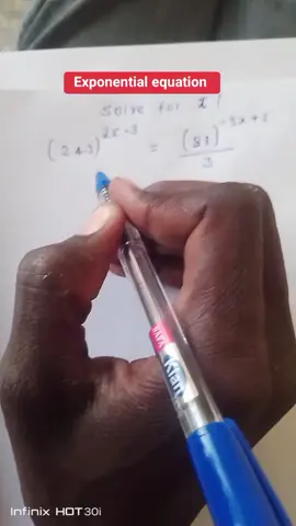 Exponential equation problem by finding unknown variable