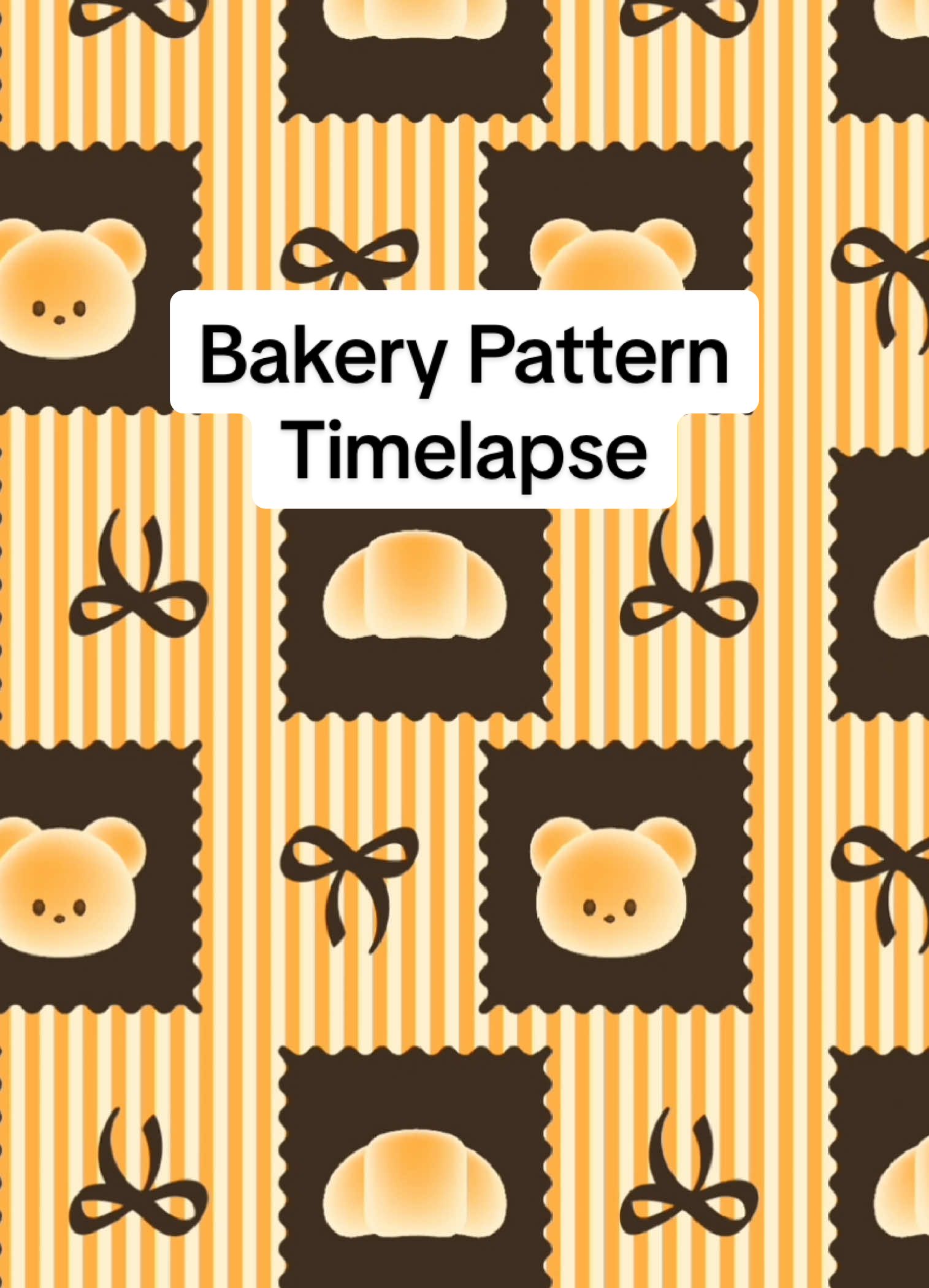 Design a Cute Bakery Pattern Timelapse 🥐🍞✨ ##cutedesign##vtuberlogo##graphicdesign##patterndesign##adobeillustrator