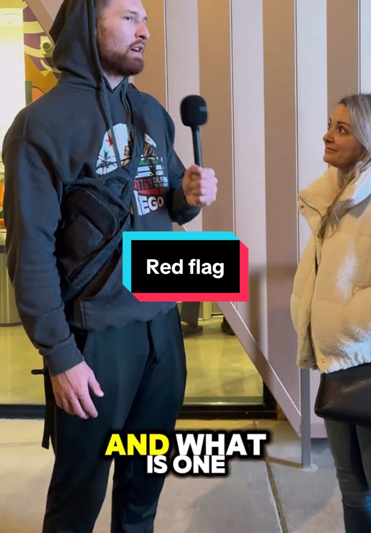 Instant red flag in a man #redflag #Relationship #dating #maniakinterviews #publicinterviews #Love #sacramento 