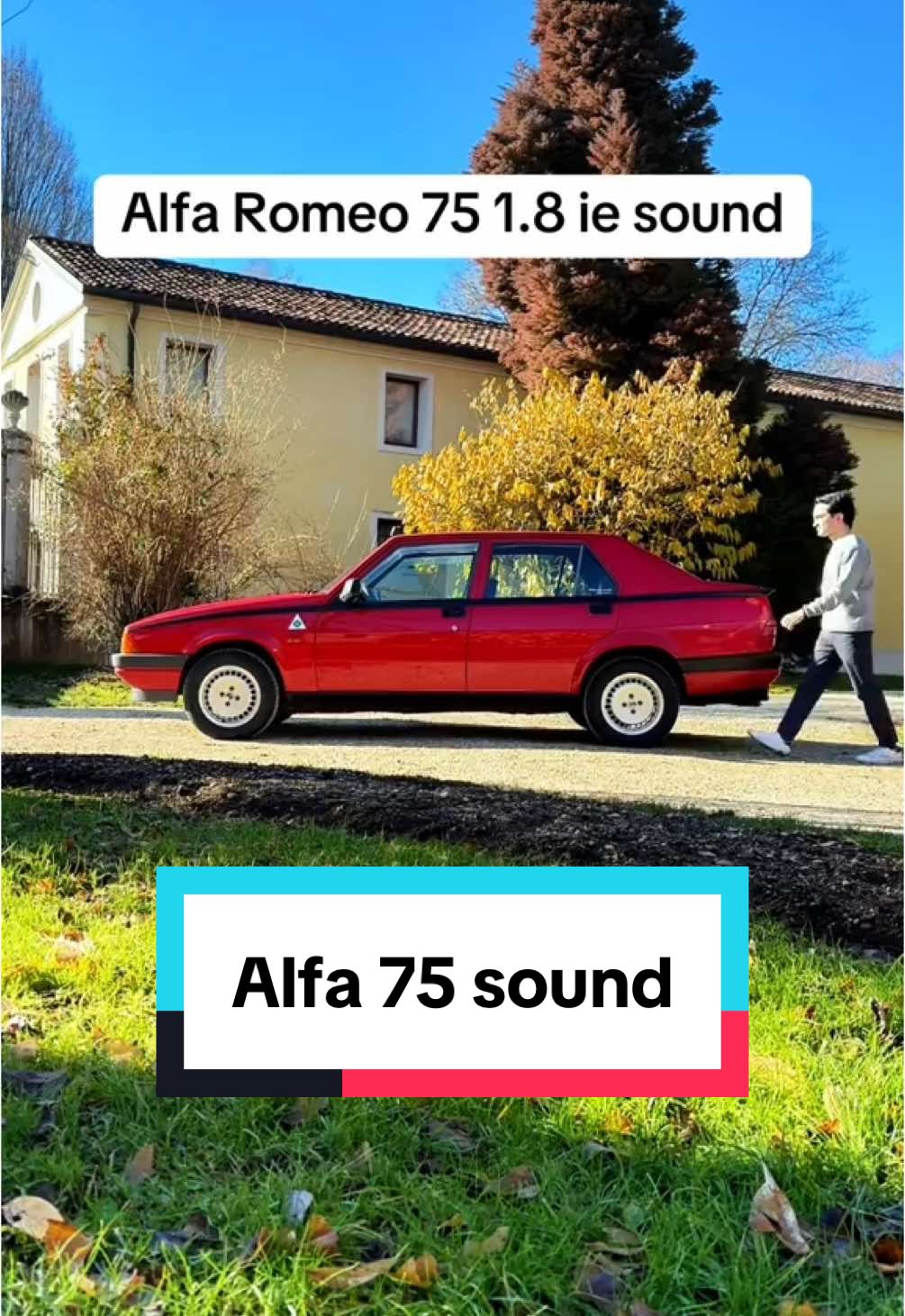 A real Alfa sound 🔥 #alfaromeo #alfa75 #asmr #macchinagialla #alfaromeo75 