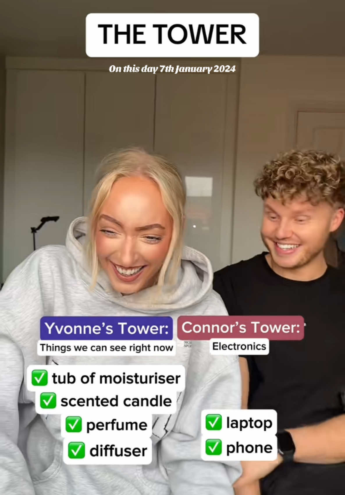 Started from the bottom now we’re here 👀👀👀#connorandyvonne #fyp #couple #comedy #couplegames #thetower #challenge #