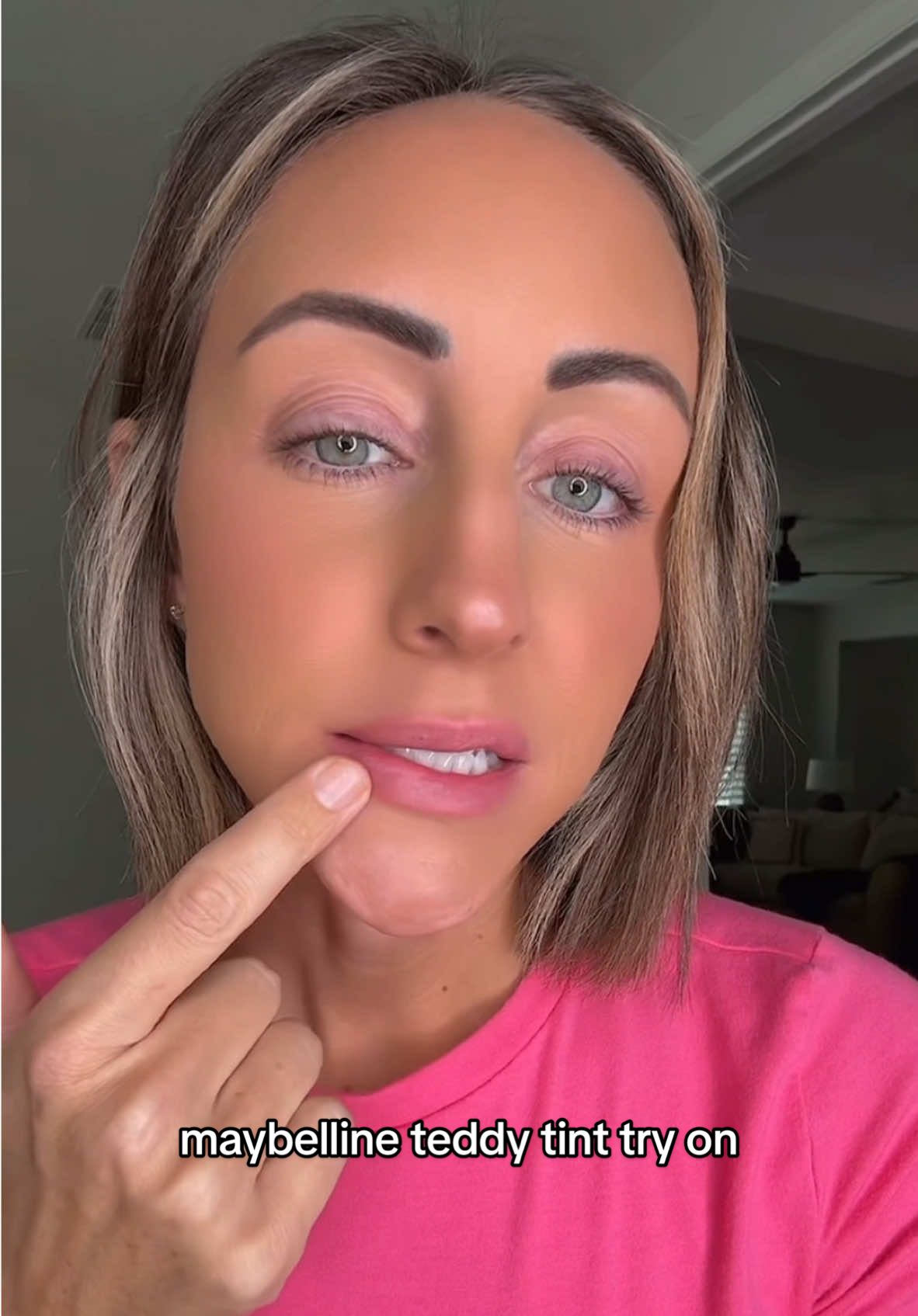 Replying to @Gig ‘em blotttt away 💋  #maybellinepartner #maybelline #maybellineteddytint #teddytint #liptint #lips #lipstain #makeup #makeuptok #grwm #trending #trendingbeauty #tryon 