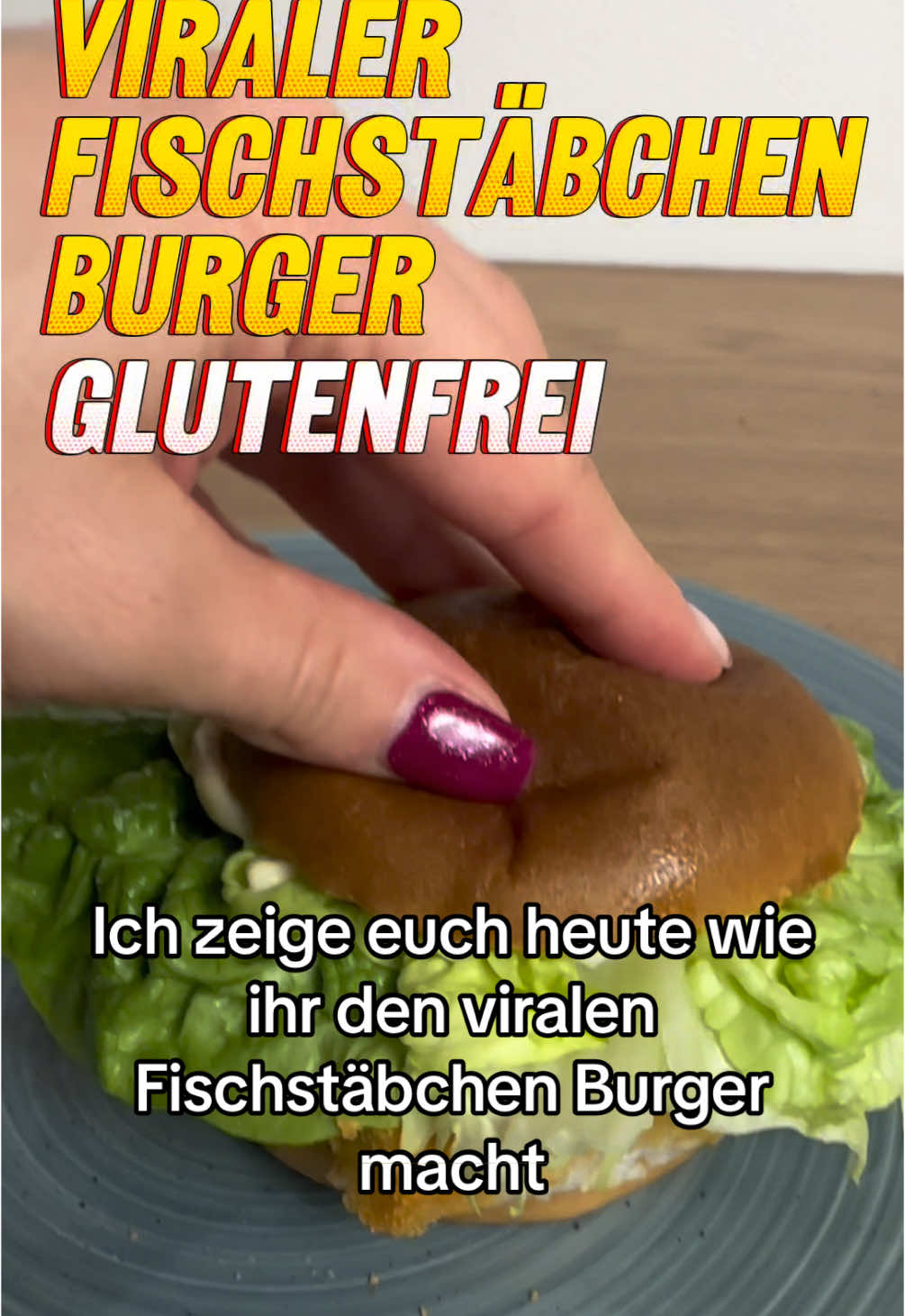 Viraler Fischstäbchen-Burger super easy, schnell und glutenfrei  #girlssupportgirls #girls #fy #rezept #schnellesrezept #schnelleküche #teamwork #glutenfrei #glutenfreierezepte #airfryer #ninja #heissluftfritteuse 
