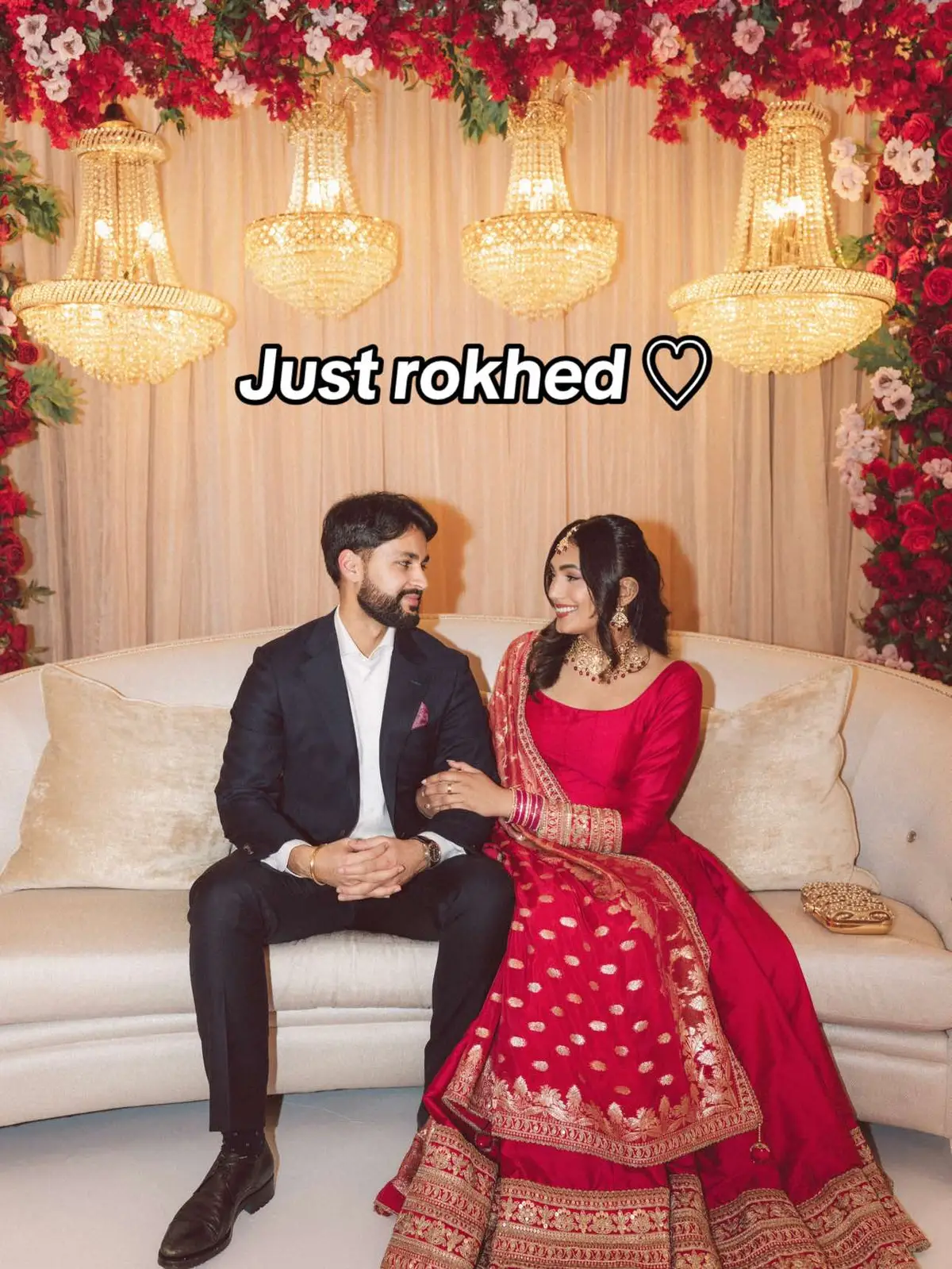 Our intimate Rokha ceremony 🥹❤️ The photographer really understood the Pinterest aesthetics I showed him lool #justrokhed #punjabirokha #rokha #punjabitiktok 