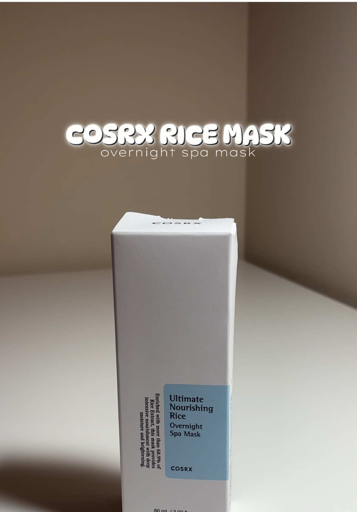 #ad Trying @COSRX Official’s Ultimate Nourishing Rice Overnight Spa Mask! #cosrx #overnight #spamask #nourishing #rice #cosduck @COSRX US  
