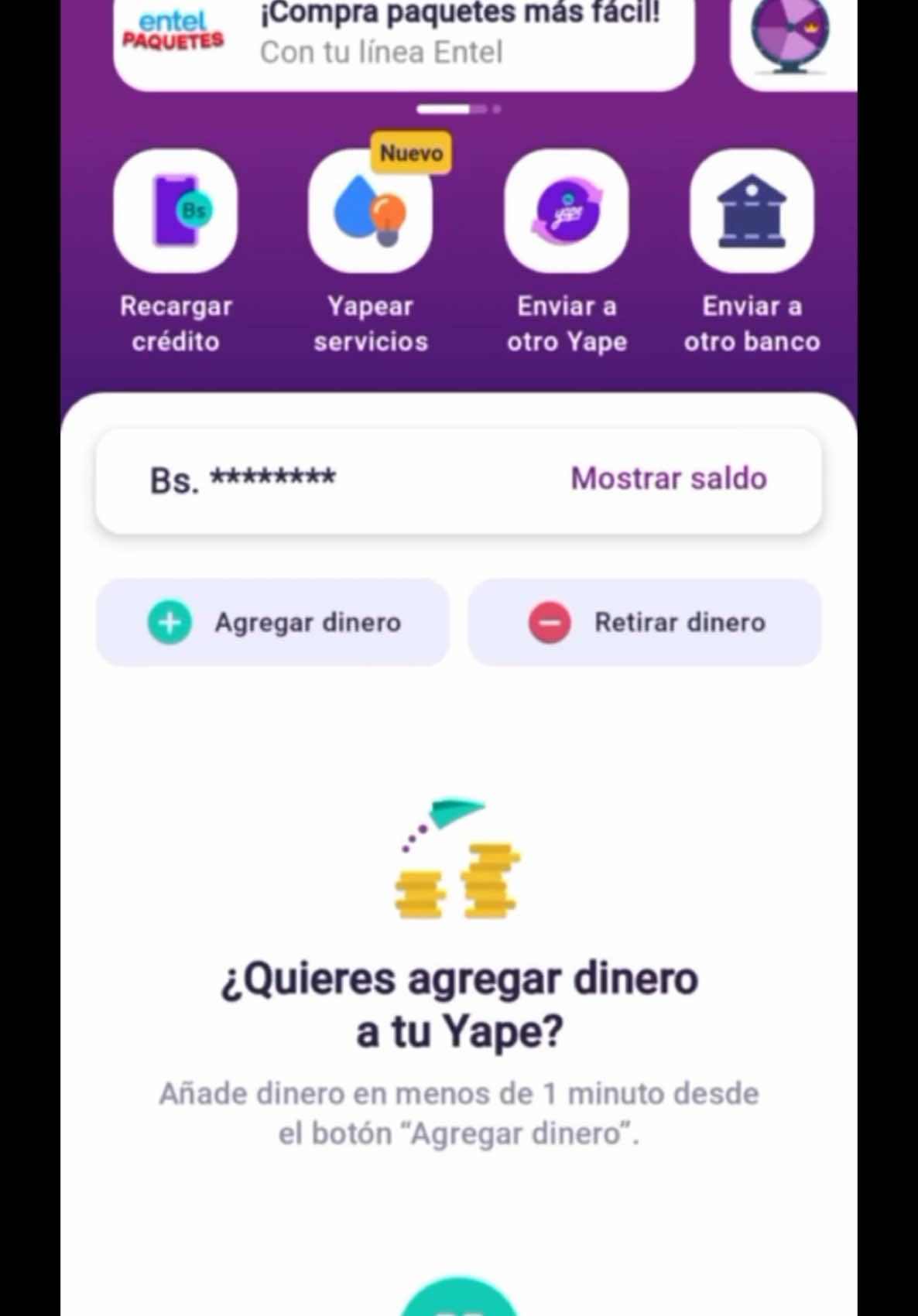 Con @Yape Bolivia puedo adquirir paquetes de internet al instante 🤗