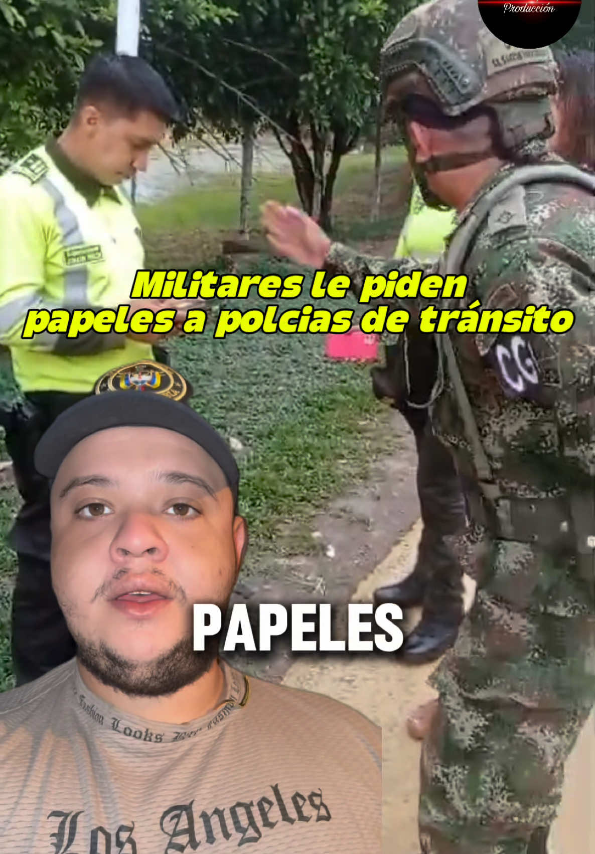 Militares le piden documentos a policías de tránsito #viral #parati #tendencia #policia #militares #colombia #transito