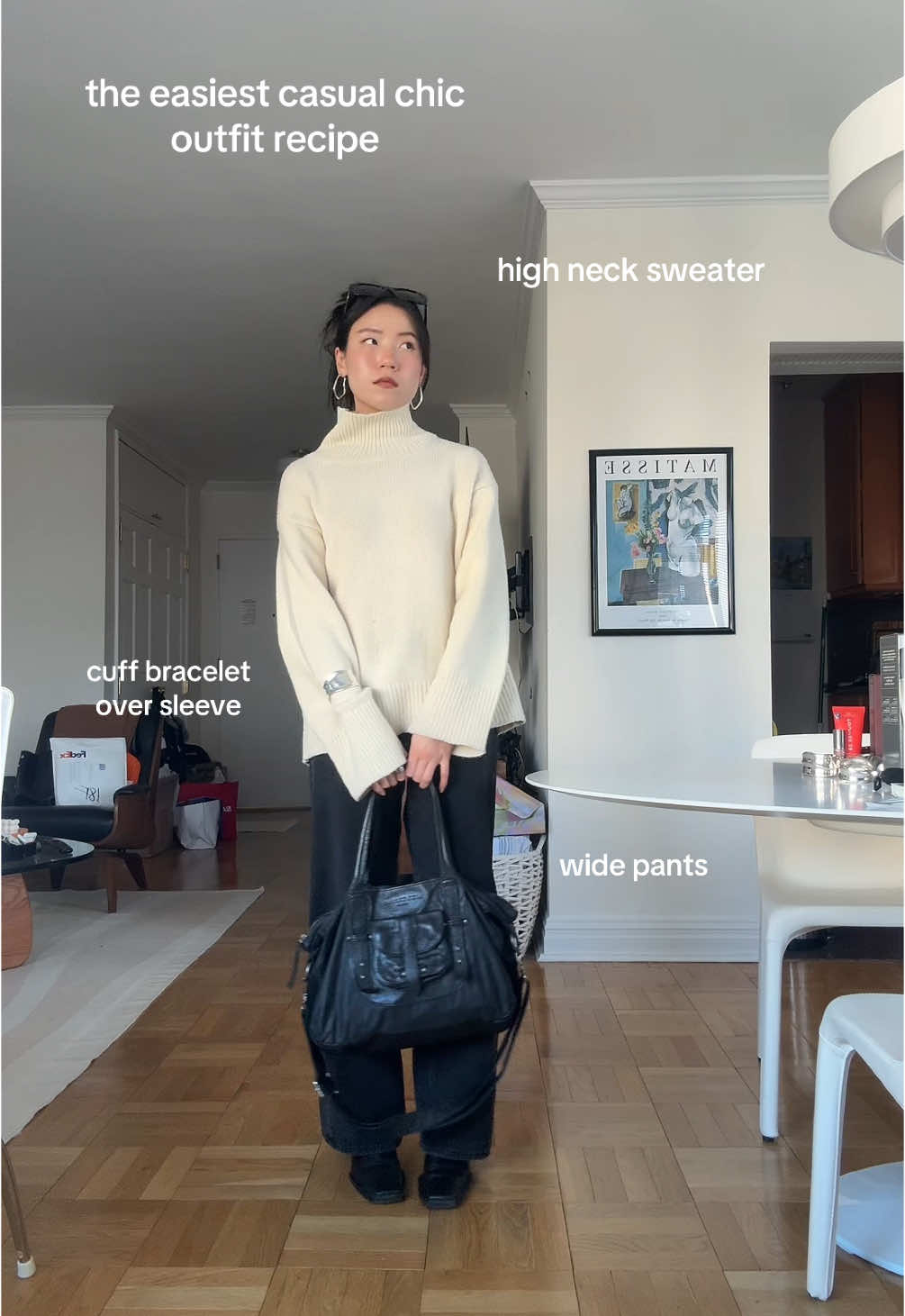 my winter uniform tbh #OOTD #silvercuffbracelet #outfitideas #winteroutfits #minimalism #nycfashion #outfitrecipe 