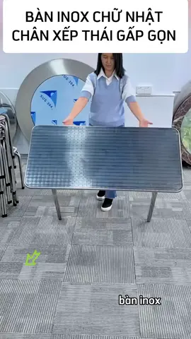 Bàn inox chữ nhật chân xếp thái gấp gọn đa năng#giadung_giadinh01 #cuahangdodungnhabep1 