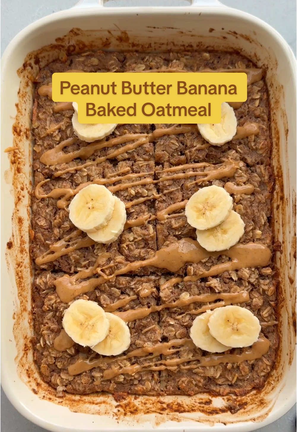 Full of so much flavor, this easy vegan banana baked oatmeal is great for a healthy make-ahead breakfast. Recipe linked in bio! 