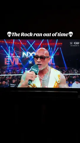 Bro knew he was running out of time 😂 #WWE #nxt #newyearsevil #therock #CW #cutoff 