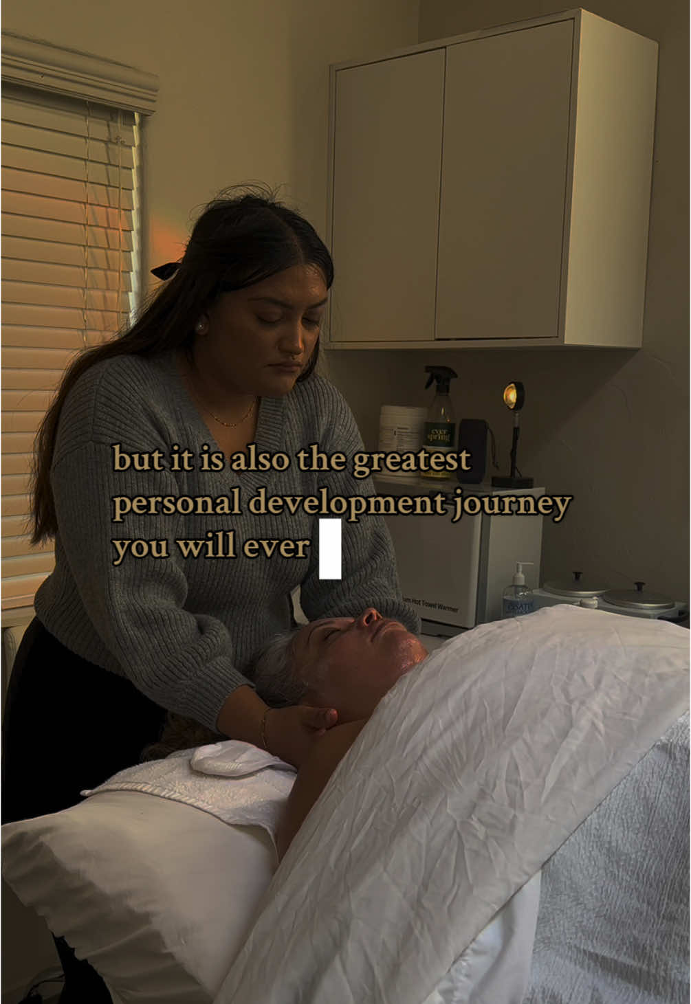 its so hard but so worth it. #esthetician #SmallBusiness #esthetics #massage #motivation 