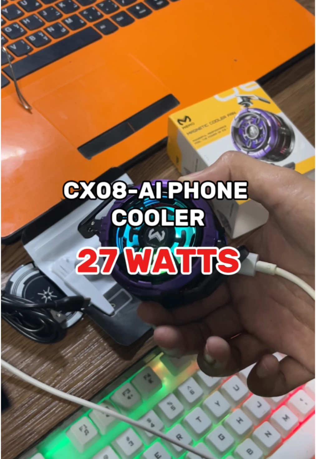 CX08-AI 27 WATTS PHONE COOLER #phonecooler #radiator #rgblights #gamingphonecooler #cooler #gamer #gaming #cx08ai  