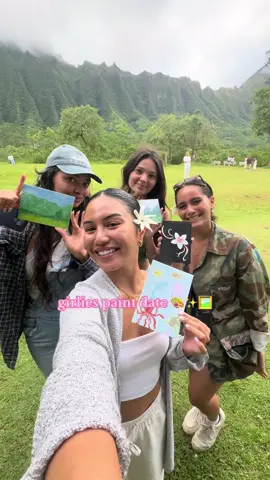 i am not a talented artist ok 😭 @may k🐒 #paintdate #oahu #hawaii #girlsday #2025 