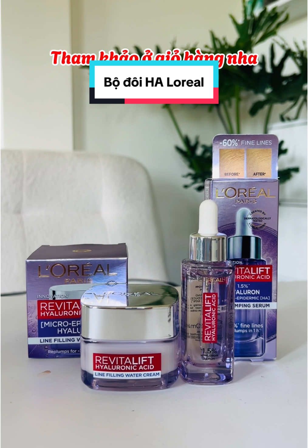 Serum dưỡng ẩm và kem dưỡng ẩm của loreal mãi là chân ái lòng tui💗 #serumhatim #oapkoc#serumhatim #oapkoc #duongam #dưỡngẩm #serumha #kemduongam #dacangbong #lorealparis #tet #tet2025