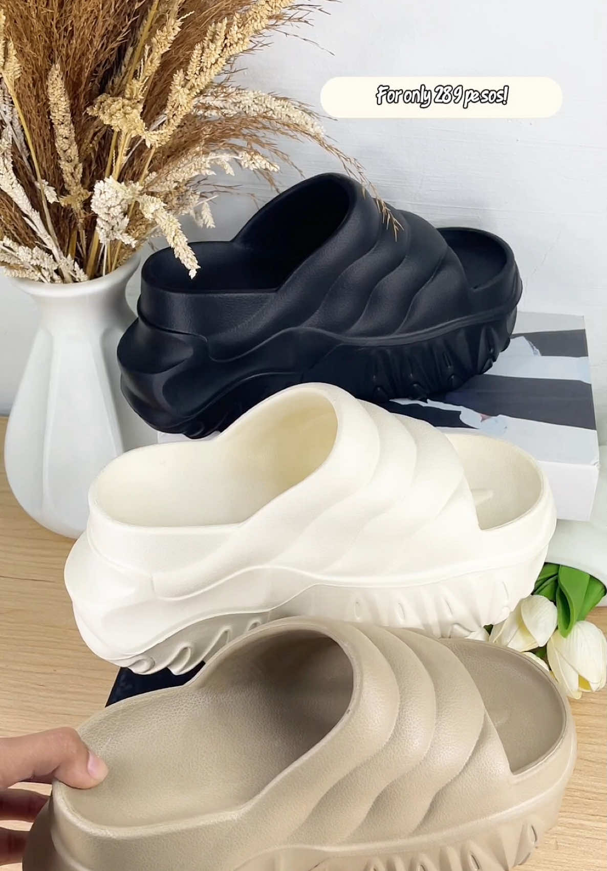 STOMPION Korean Sandals For Women Clogs For Women Slippers Platform Sandals EVA Material 9CM🤍🤎🖤✨ #women #fashion #fashiontiktok #sandals #heels #9 #elegant #cute #white #black #khaki #aesthetic #footwear #tiktokph #comfy #trending #viral #fyp #tiktokphilippines #WomenOfTikTok #eva #clogs #platformshoes 