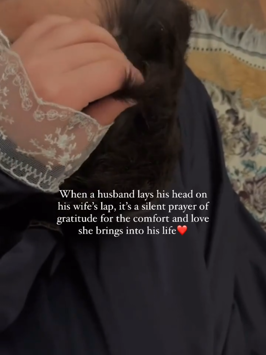 When Husband lays his head on his wife’s lap🎀❤️.....................General Islamic Hashtags: #Islamic, #Muslim, #IslamicQuotes, #IslamicReminders, #IslamicPosts, #IslamicReels, and #IslamicCalligraphy. These tags consistently reach users interested in Islamic content, ranging from quotes to reminders and religious art ￼ ￼.Prayer and Faith-Based Hashtags:#Quran, #Dua, #Sunnah, #DailyPrayer, #Jannah, and #Namaz. These tags resonate well with audiences seeking spiritual content, encouraging daily engagement and discussions on prayer and faith ￼ ￼.Community & Identity Hashtags:#Muslimah, #MuslimUnity, #Hijab, and #IslamicLifestyle appeal to community and identity-related content, including topics on Muslim women, unity, and lifestyle, which foster a supportive community ￼ ￼.Specific Event Hashtags: #Ramadan, #EidMubarak, and #Hajj are useful around holidays or significant religious events, driving engagement during peak periods ￼Motivational & Inspirational Hashtags: #Alhamdulillah, #SubhanAllah, #AllahuAkbar, #HadithOfTheDay, and #QuranVerses are popular for:Combining faith-based hashtags with general explore page tags like #Viral, #foryoupage #foryou #Explore, and #TrendingReels can improve visibility and reach on Instagram’s explore page