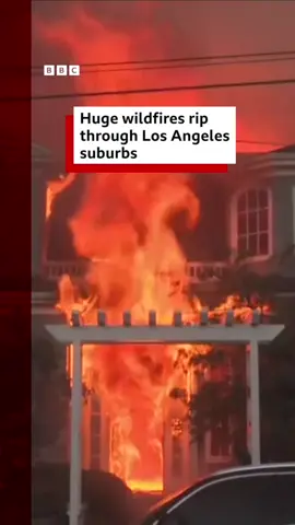 Los Angeles has declared a state of emergency after a wildfire exploded from 10 acres to more than 2,900 acres in a matter of hours. #LosAngeles #California #Wildfire #Fire #LosAngelesFire #Wildfires #US #BBCNews